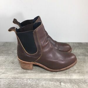 Red Wing Shoe 3392 Chelsea Rancher Harriet Brown Leather High Heel Women Boots 9